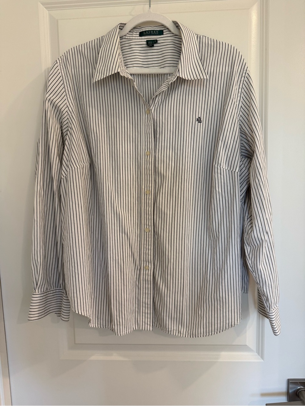 Ralph Lauren Striped Button Down Shirt with Logo